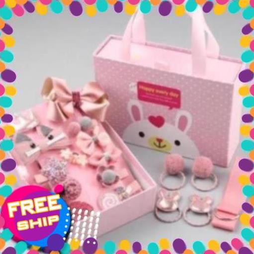 Ninikids: Set 18 món: kẹp tóc và chun buộc tóc cho bé/