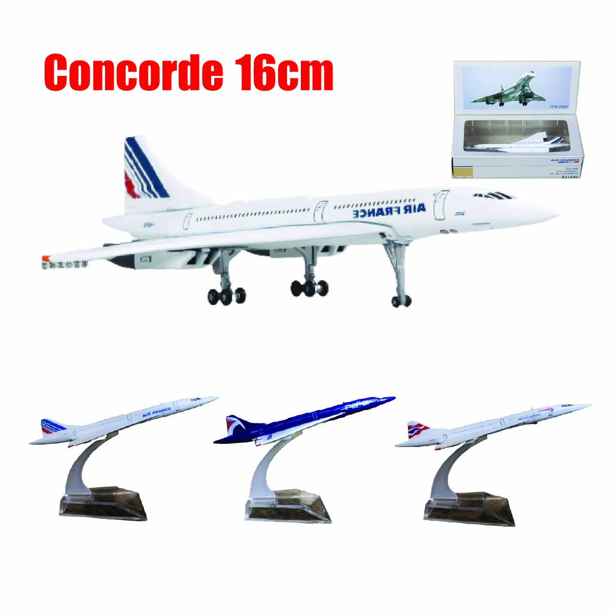 Mô hình máy bay Concorde 16cm MB16
