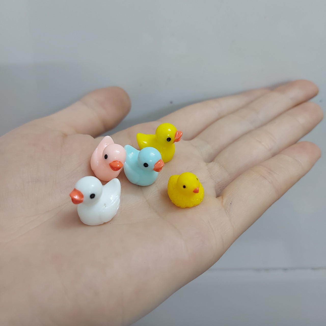 Phụ kiện trang trí tiểu cảnh: Mẫu vịt mini * 4 con