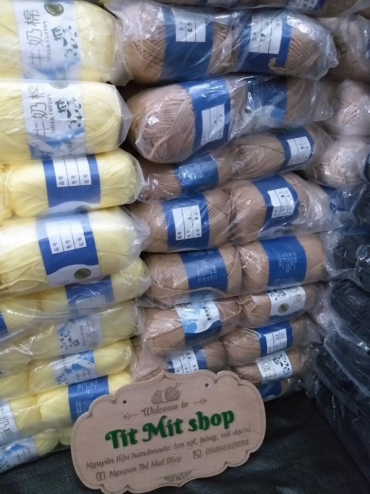 Combo 10 cuộn len milk cotton 50g/ cuộn