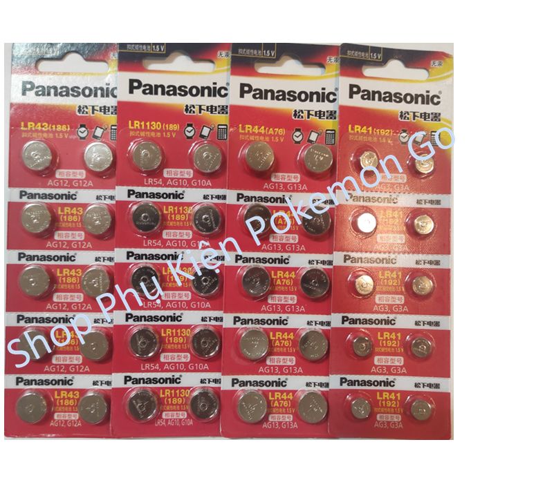 Pin panasonic lr44 ag13 / lr43 ag12 / lr41 ag3 / lr1130 ag10