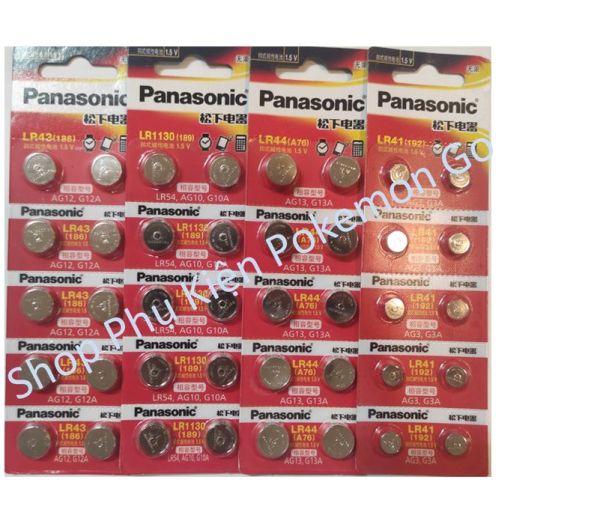 Pin Panasonic LR44 AG13 / LR43 AG12 / LR41 AG3 / LR1130 AG10