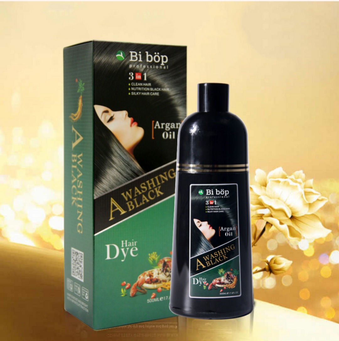 Dầu Gội Phủ Bạc Màu ĐEN/NÂU 500ml Gội Là Đen Không Cần Nhuộm Tóc, Thành Phần Tự Nhiên, Lành Tính