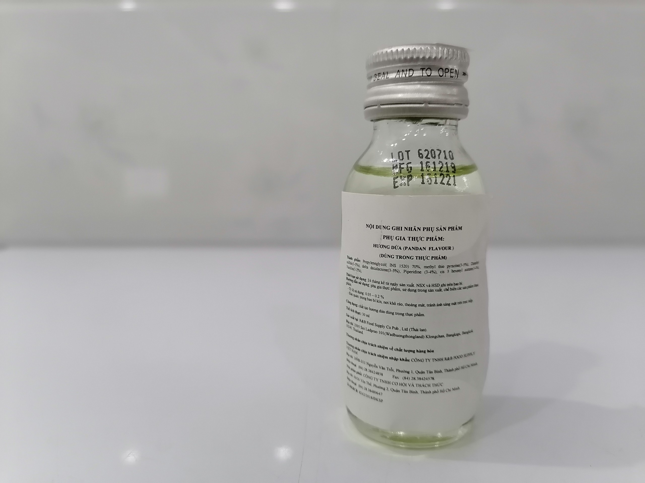 [Lọ nhỏ 30ml – LÁ DỨA] Hương thực phẩm [Thailand] BEST ODOUR Flavour Pandan (halal) (cac-hk)