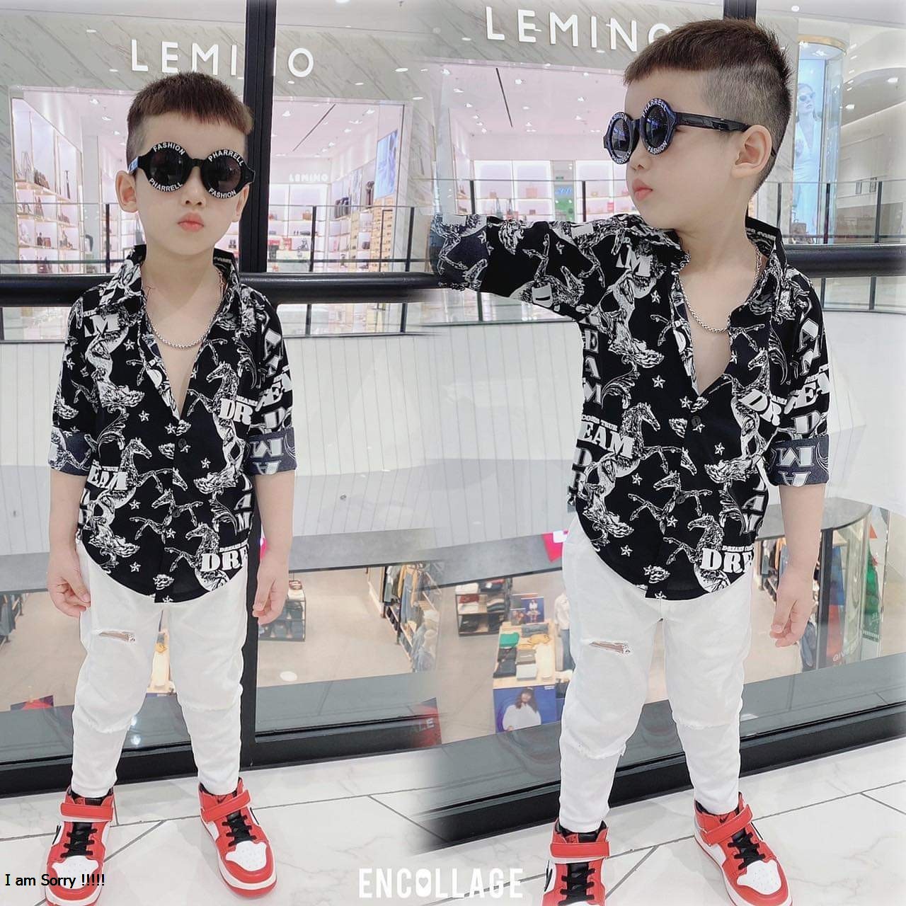 Áo sơ mi lụa mịn đẹp nhiều mẫu cho bé trai (8-18kg)