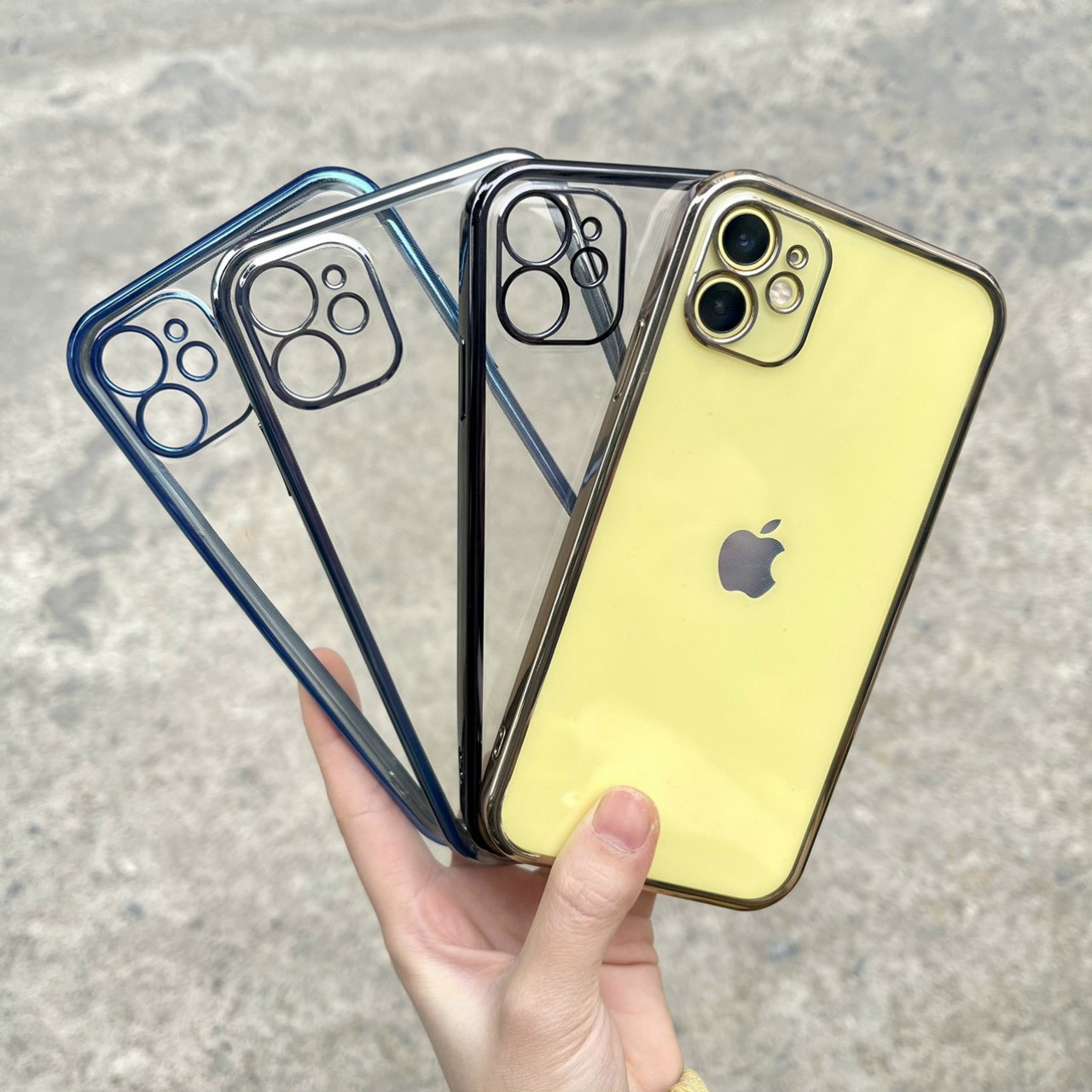 Ốp KST viền xi lưng trong giả IPHONE 12
