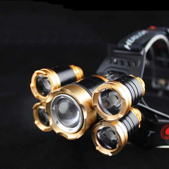 Đèn pin đội đầu 3 bóng, led siêu sáng, chống nước