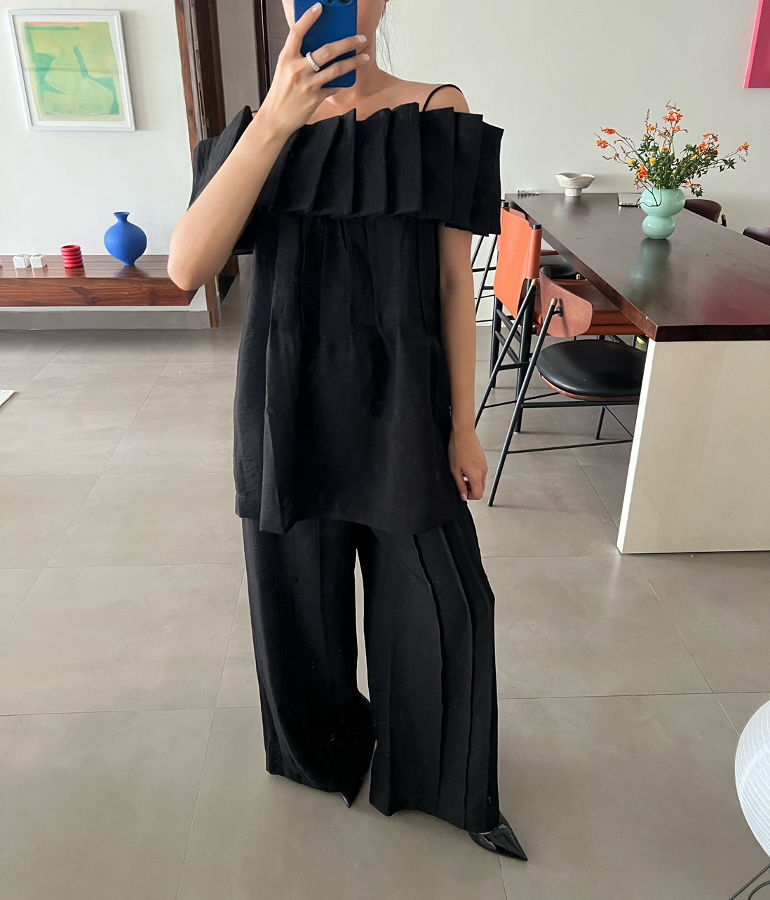COCO SIN - Quần Linen Đen Dài