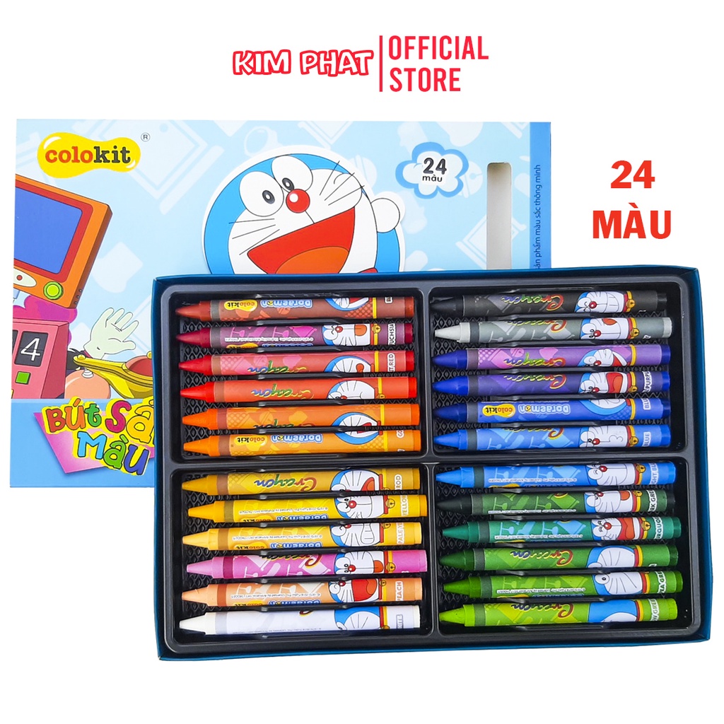 Bút sáp màu Colokit Doraemon 16/24 Màu