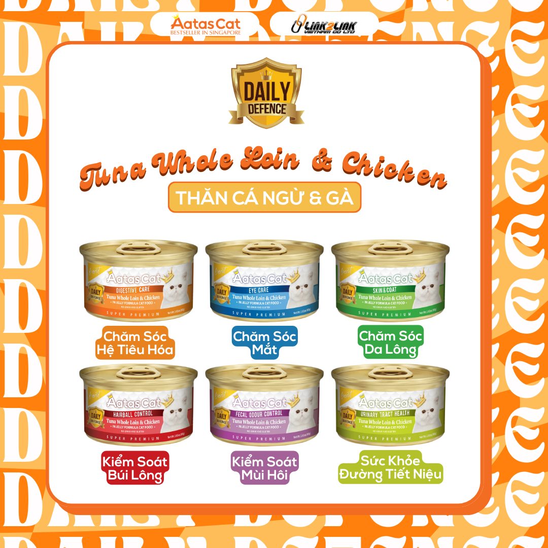 Combo 24 Lon Pate AATAS Mix Vị 80g Cho Mèo - [Nông Trại Thú Cưng]