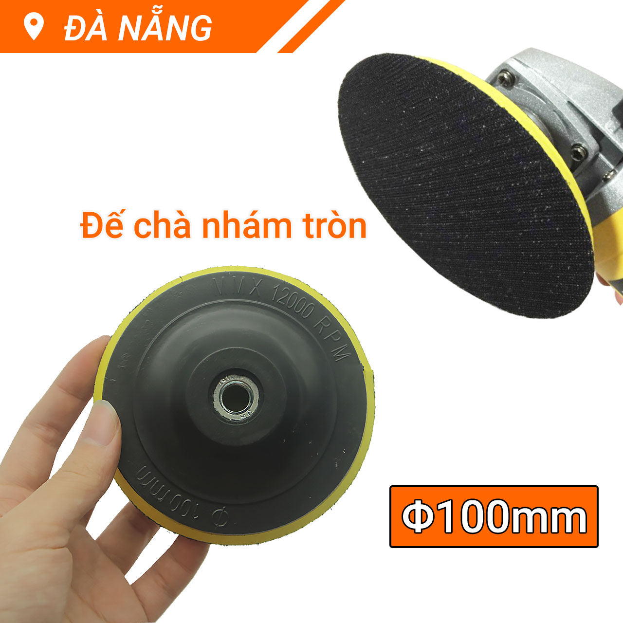 Đế chà nhám tròn size tùy chọn