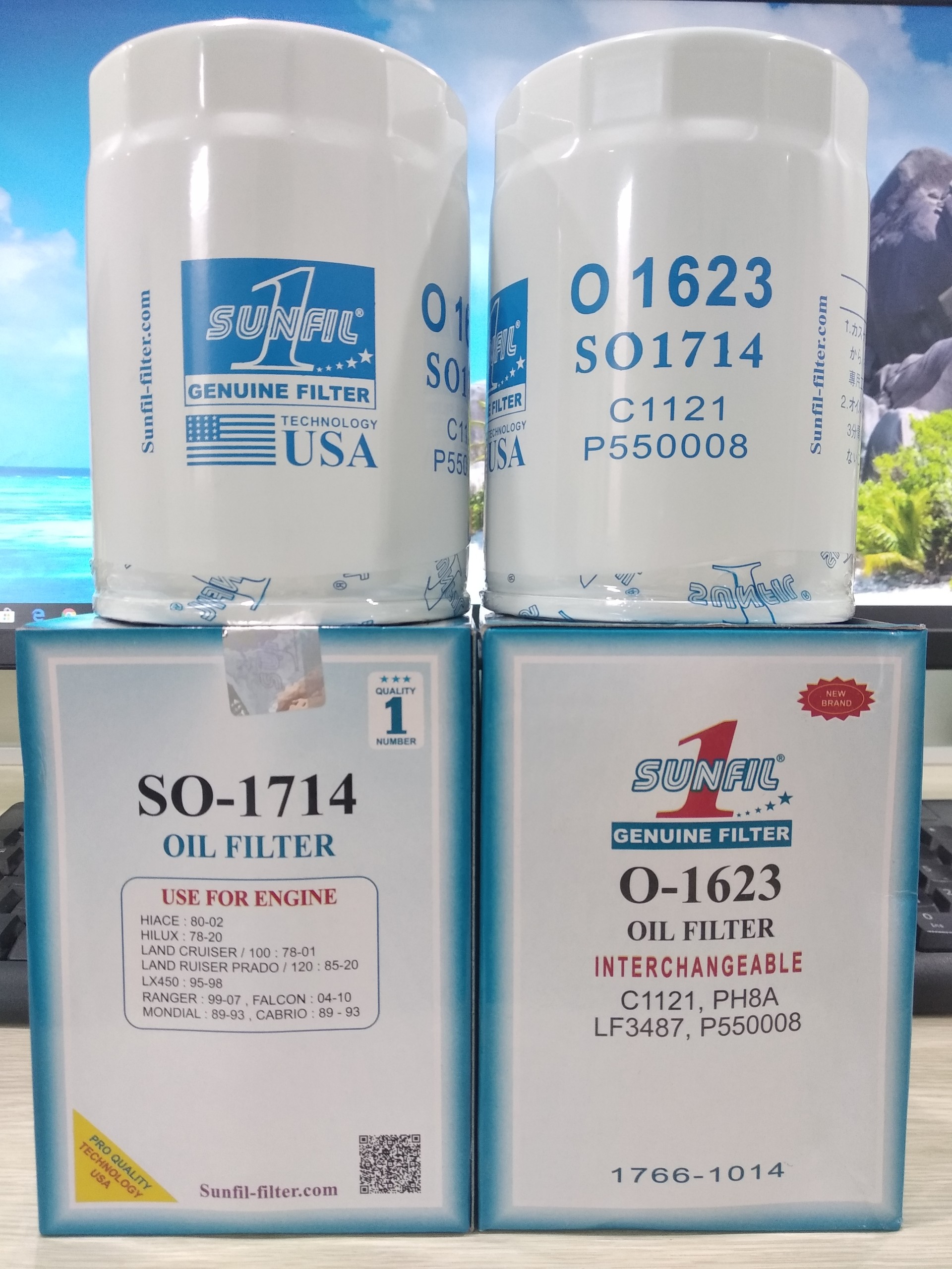 [HCM]Lọc nhớt xe FORD RANGER 2005-2011 FORD EVERST 2006-2014 - Sunfil 1