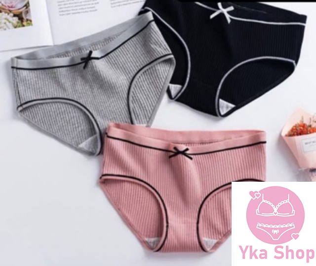 Quần lót gân tăm đính nơ cực đẹp 45-58kg yk05
