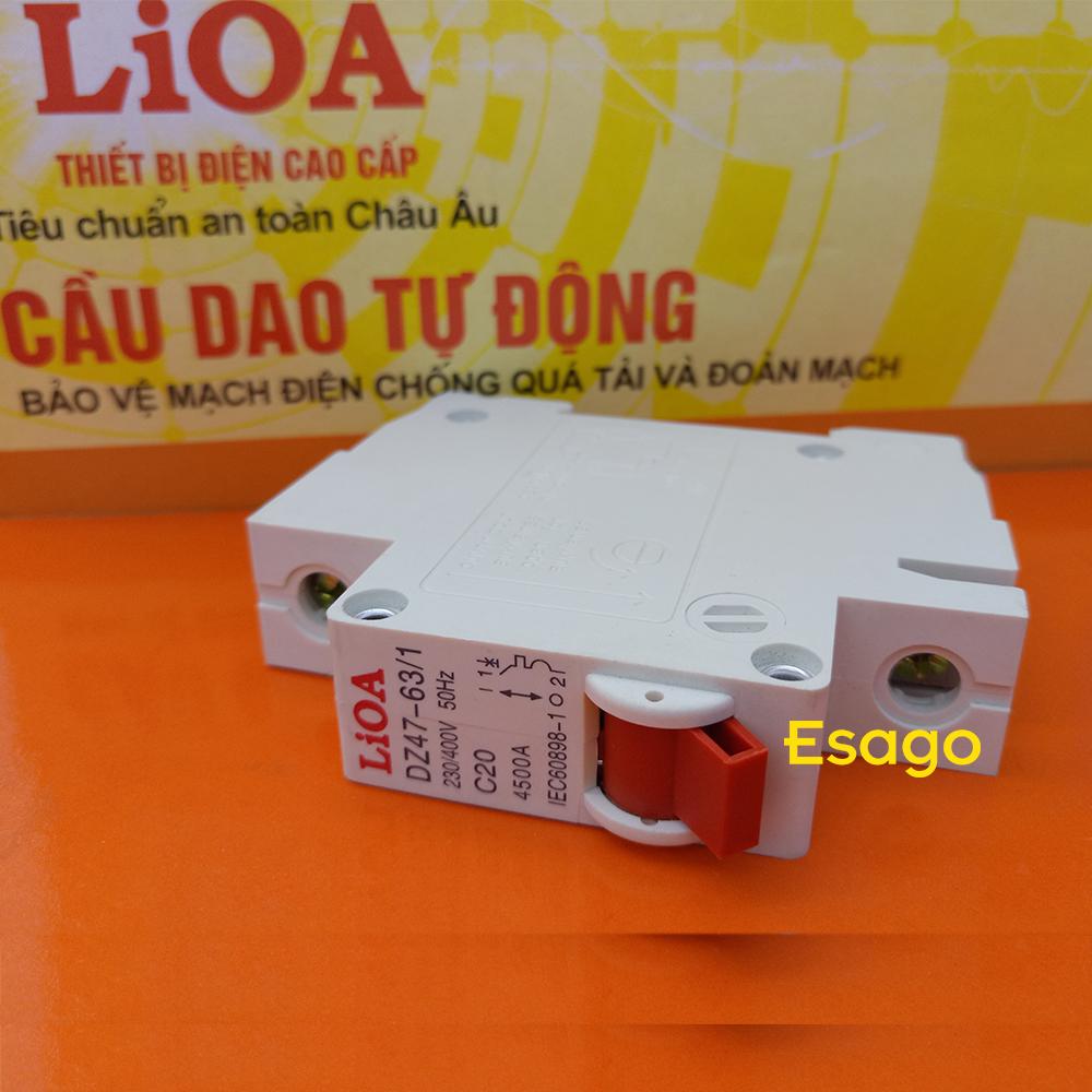 [HCM][20A] Cầu dao tự động (APTOMAT) LiOA 20A loại 1 cực