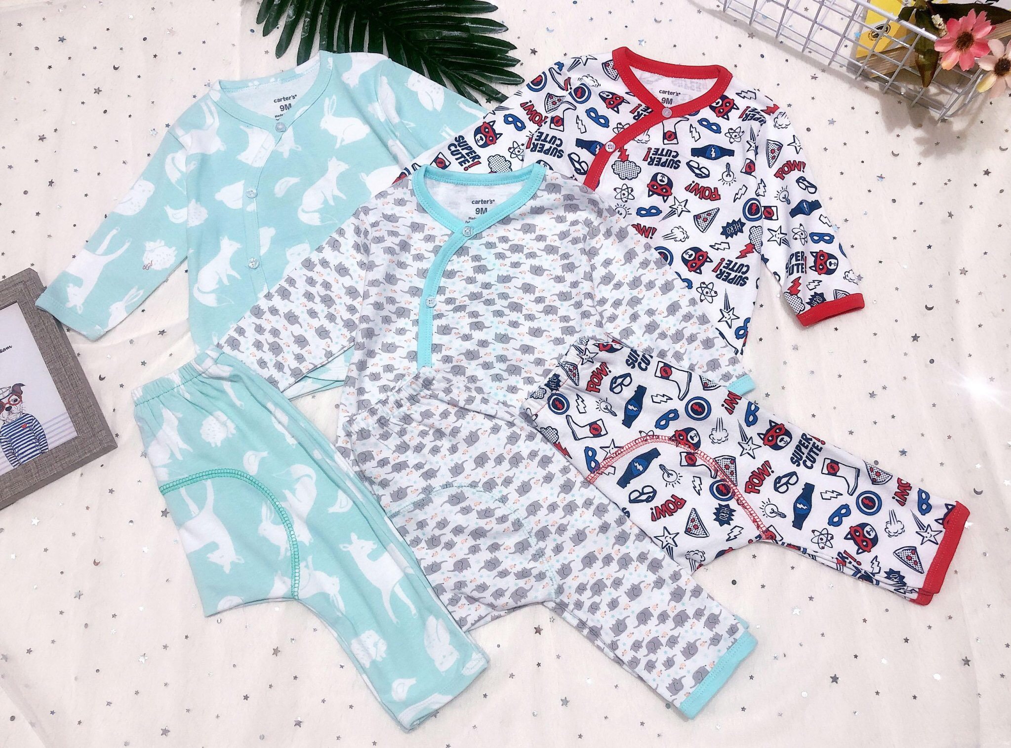 Bộ Body Sơ Sinh CARTER’S Vạt Chéo Kiểu Nhật 6-24M