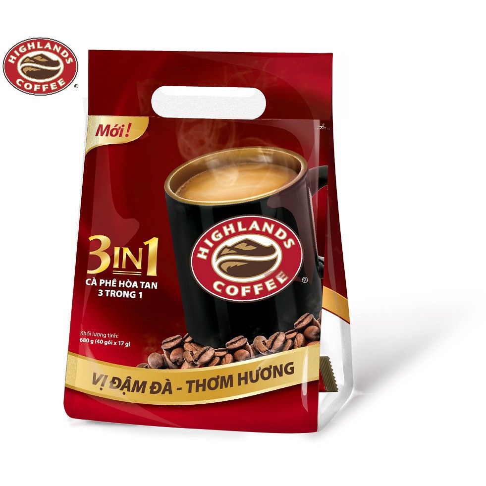 Cà phê hòa tan Highlands Coffee 3in1 bịch 50 gói