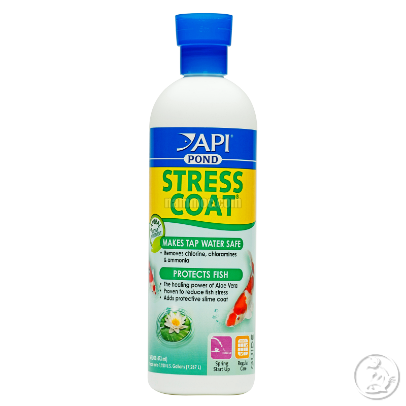 Api - pond stress coat | chế phẩm đậm đặc khử clo - giảm stress cho hồ cá lớn, hồ cá koi