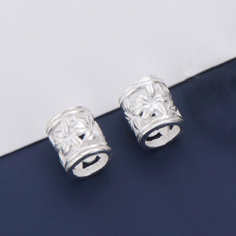 [S925] Charm bạc trụ bông hoa - MH237