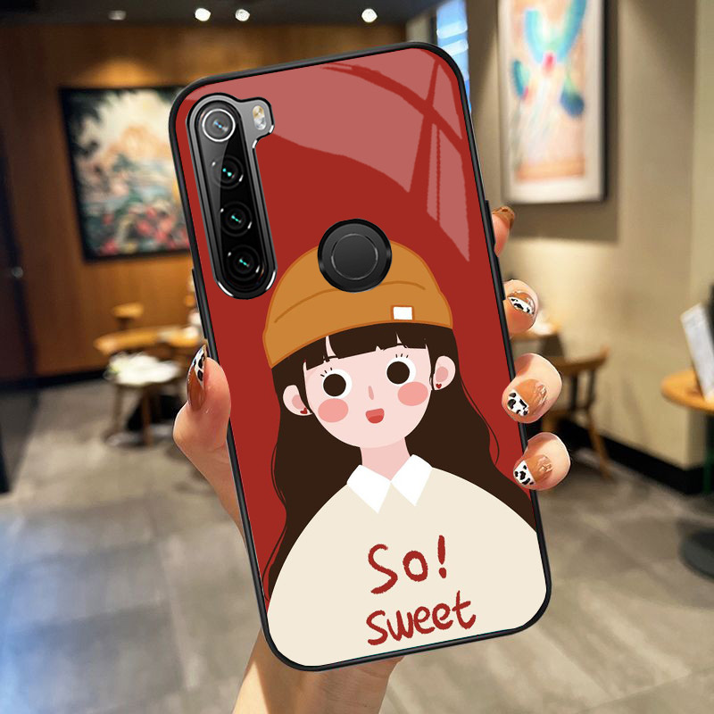 Ốp Lưng XIAOMI REDMI NOTE 8 mặt kính cường lực cao cấp, ốp đôi