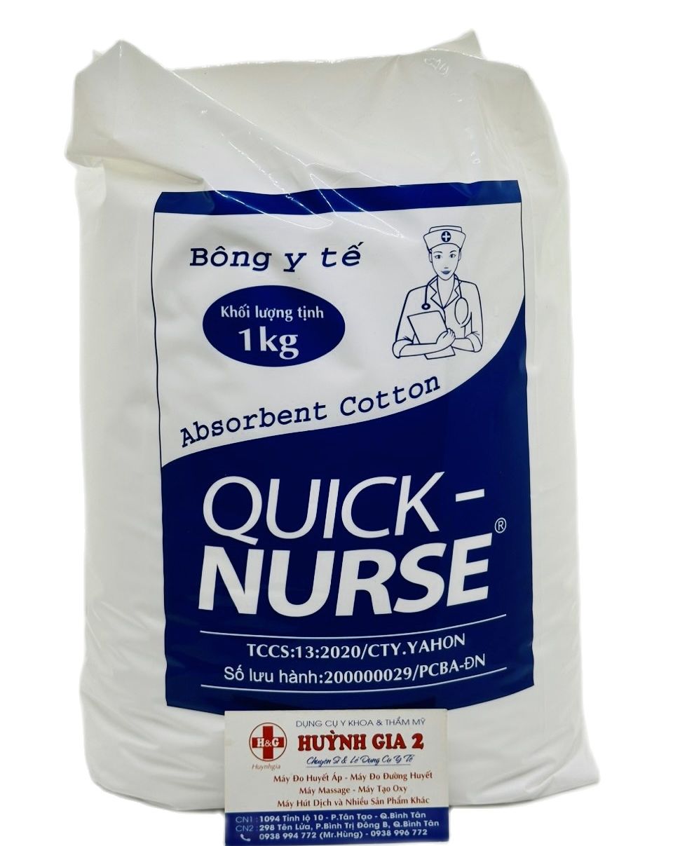 Bông gòn y tế quick-nurse 1kg chính hãng