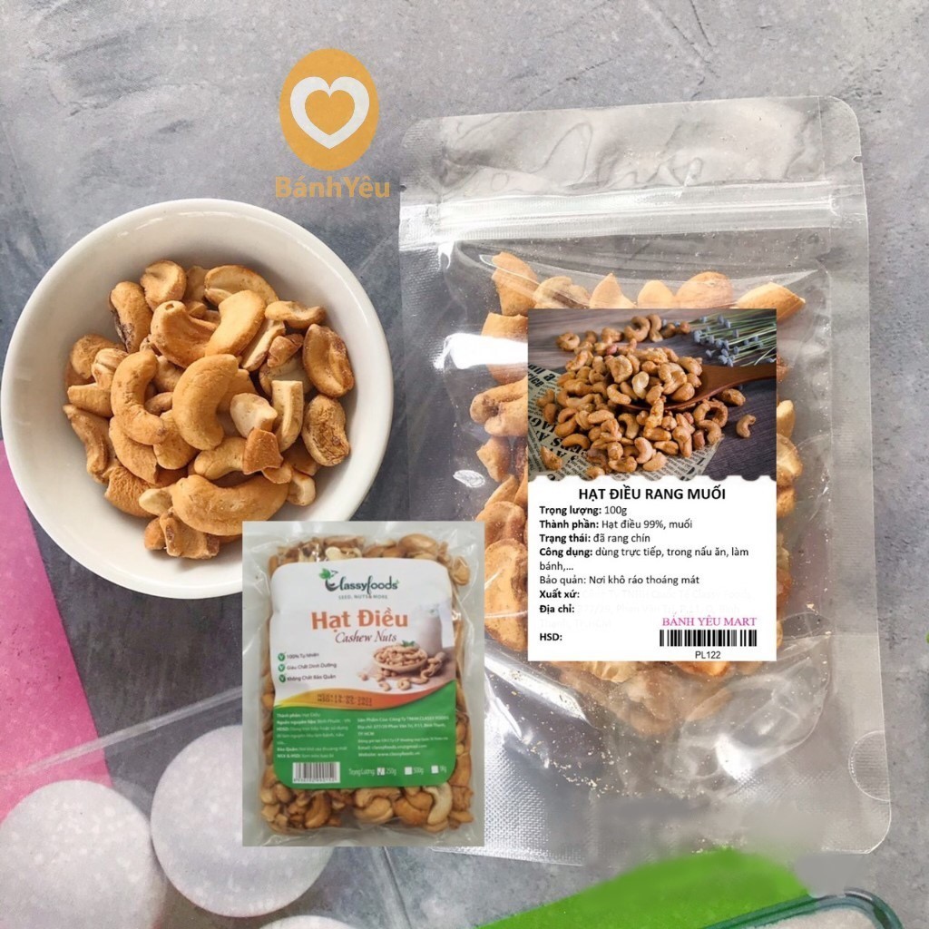 Hạt điều vỡ rang muối Chia-100g