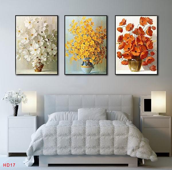 Tranh dán tường lọ hoa ND01 treo phòng ngủ, cầu thang hiện đại -Trang décor phong cách hiện đại