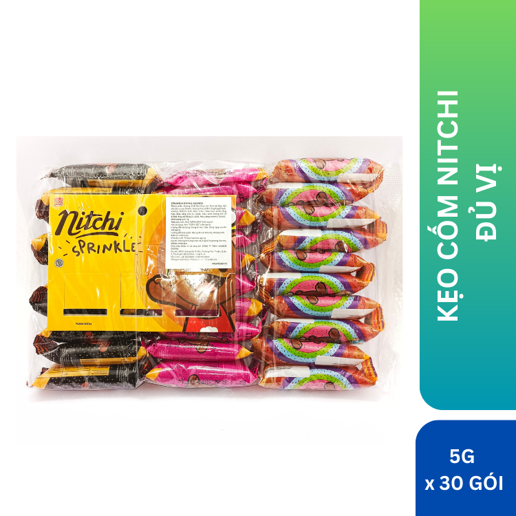 Kẹo cốm Nitchi túi 30 gói x 5gr