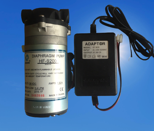 BỘ BƠM HEADON VÀ ADAPTER 36V DÙNG CHO MÁY LỌC CÔNG SUẤT LỚNHỆ THỐNG PHUN SƯƠNG 50-70PEC