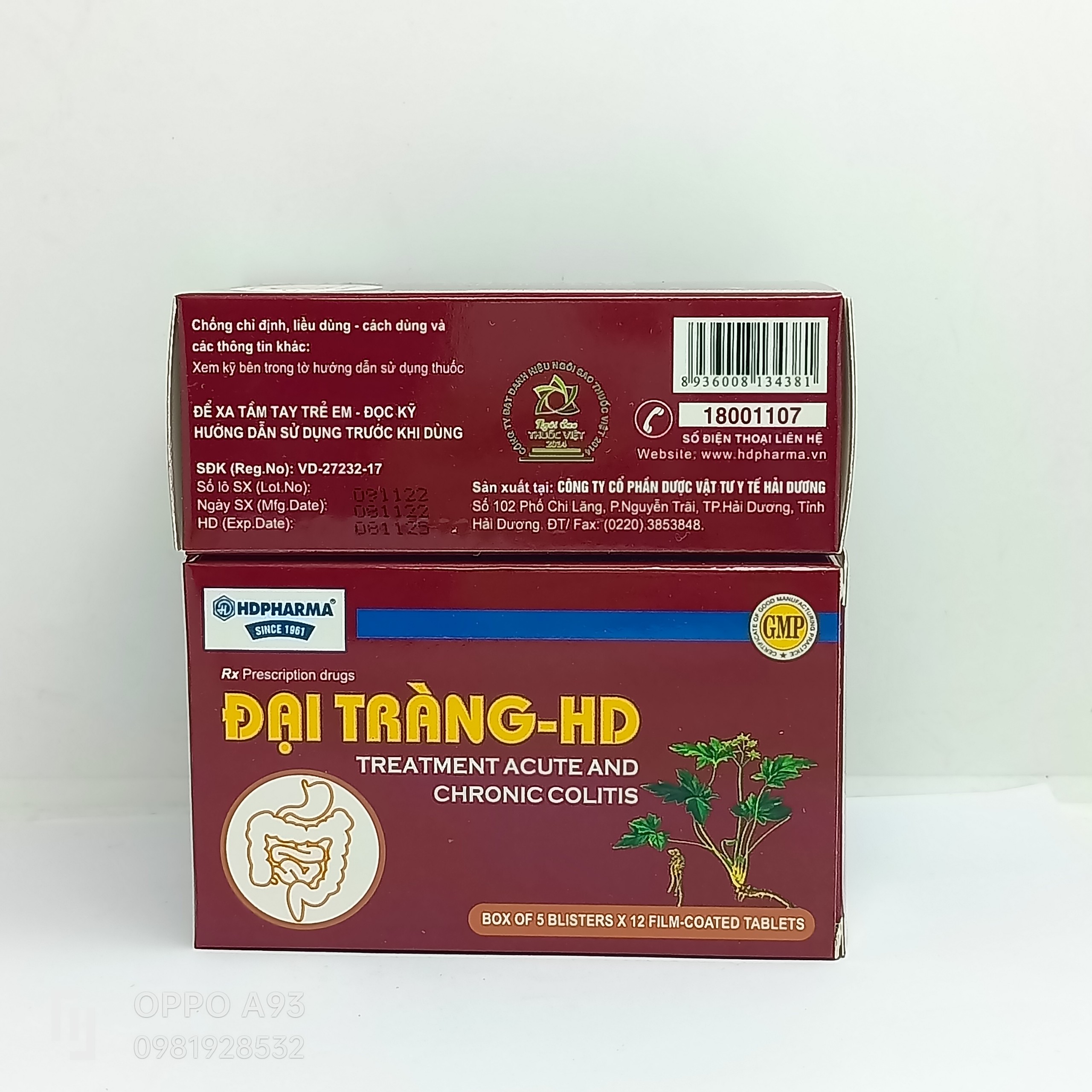 Đại tràng - HD (Hộp 5 vỉ x 12 viên)