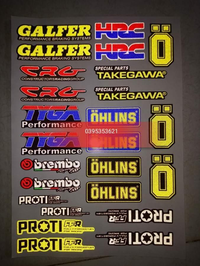 Tem tấm logo phản quang trọn bộ 18x25cm
