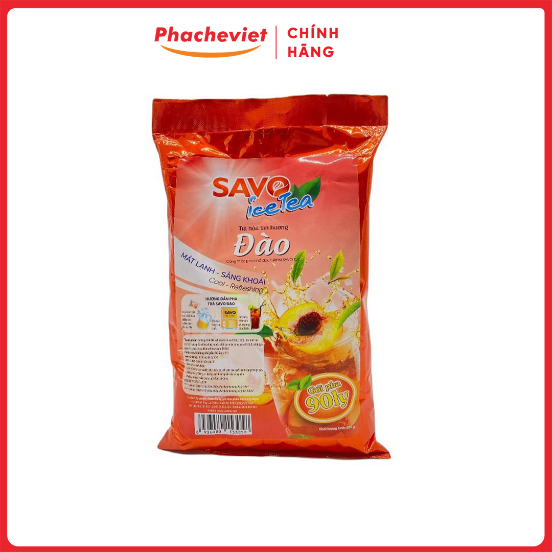 Trà Hòa Tan Savo Ice Đào 800Gr