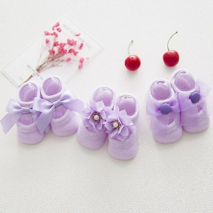 Set 3 đôi tất nơ cho bé
