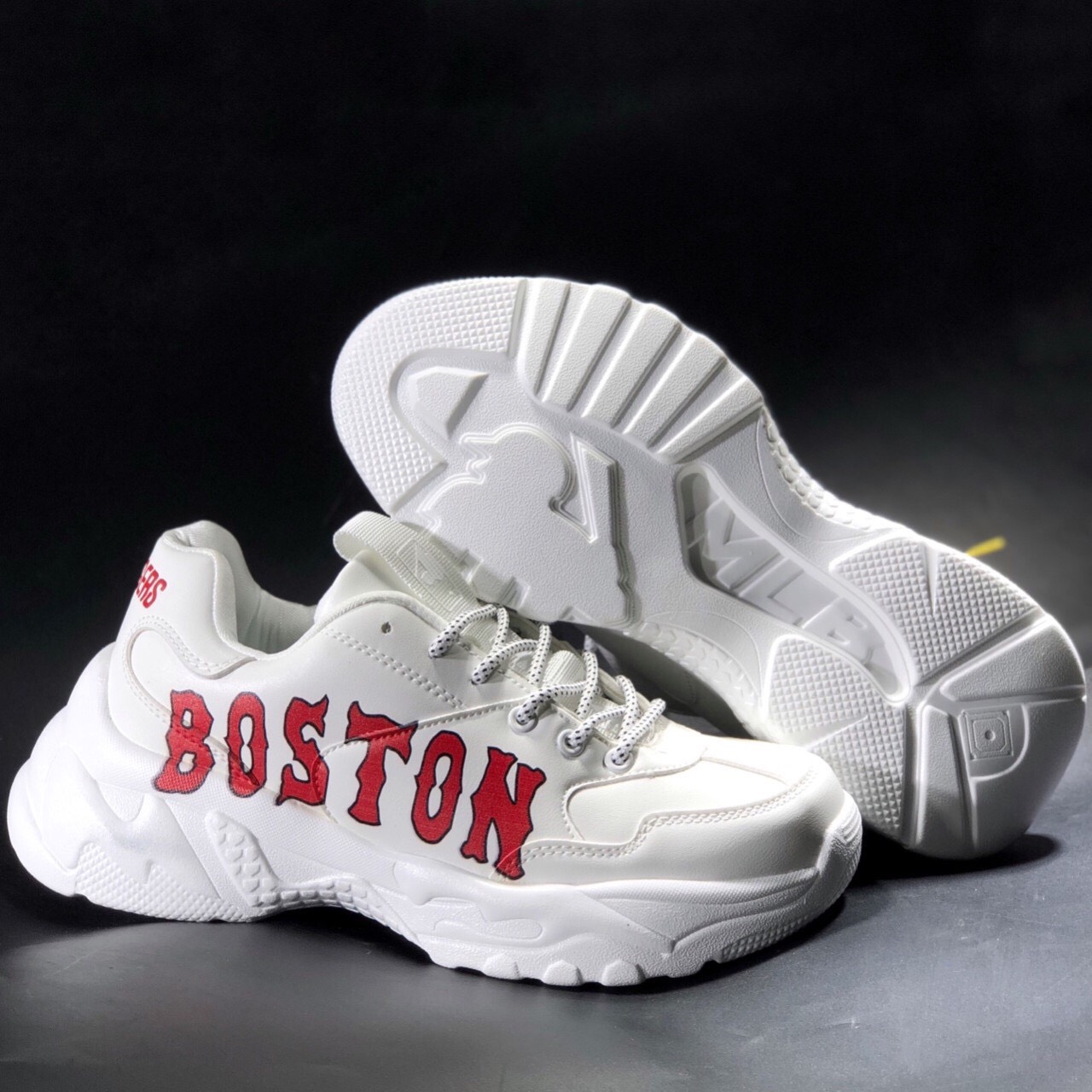 Giày Sneaker Nam Đế Độn MLB Boston Tăng Chiều Cao 5cm