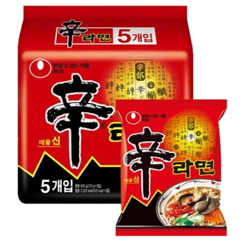 Lốc 5 Gói Mì Cay Shin Ramyun (120g / Gói)