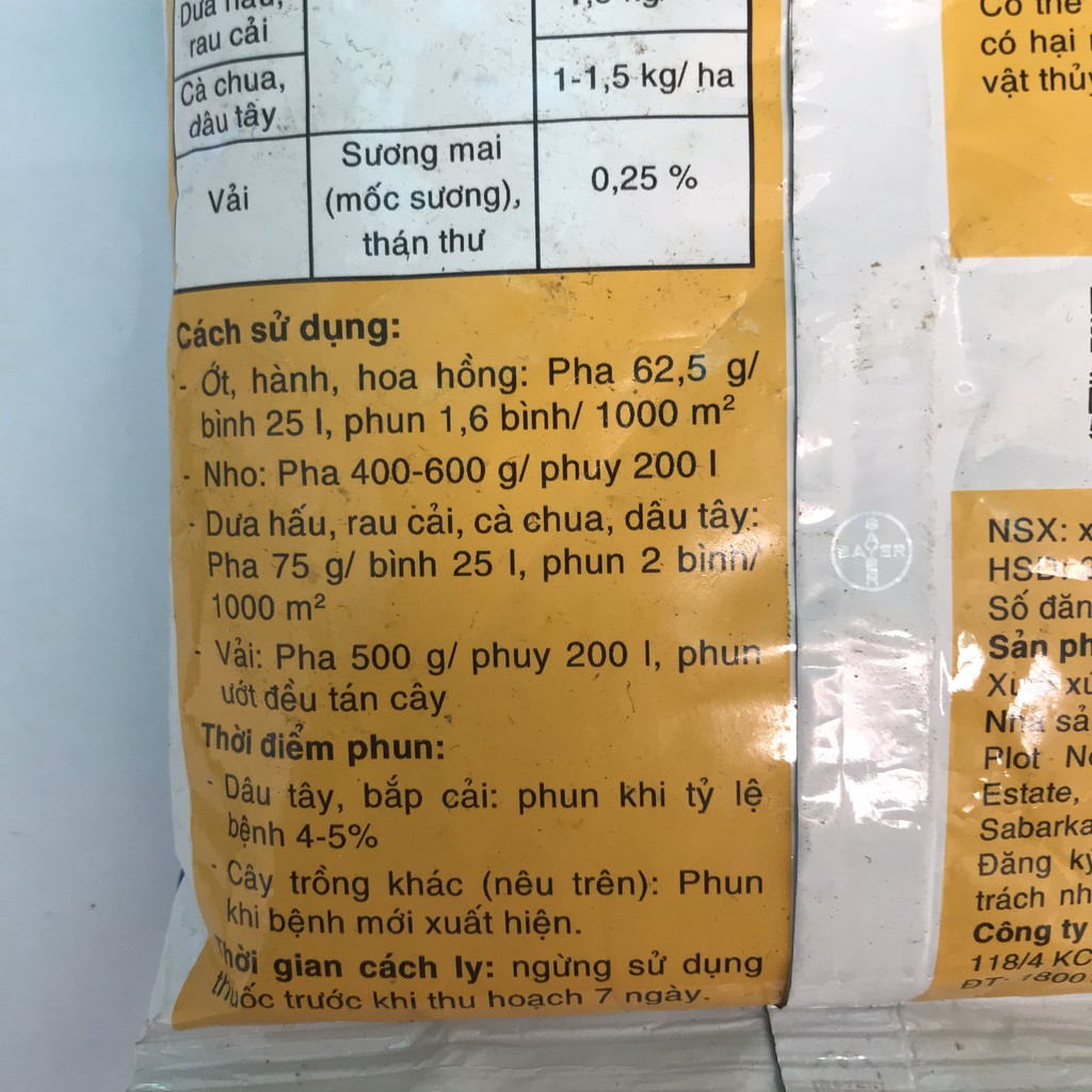 Trừ bệnh sương mai MELODY DUO 66.75WP 100gr