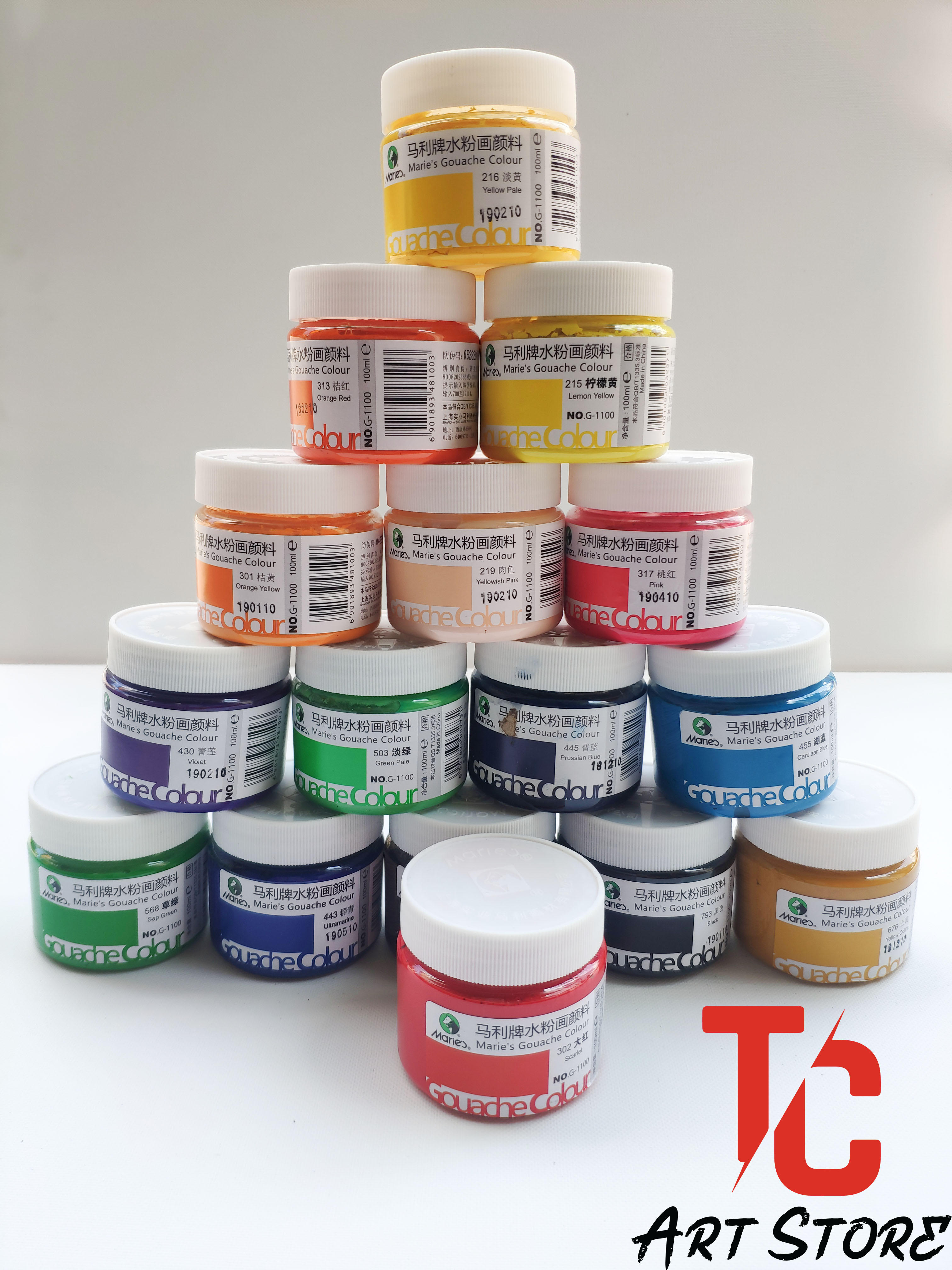 Màu Gouache Marie's 100ML ( Màu bột Marie's )