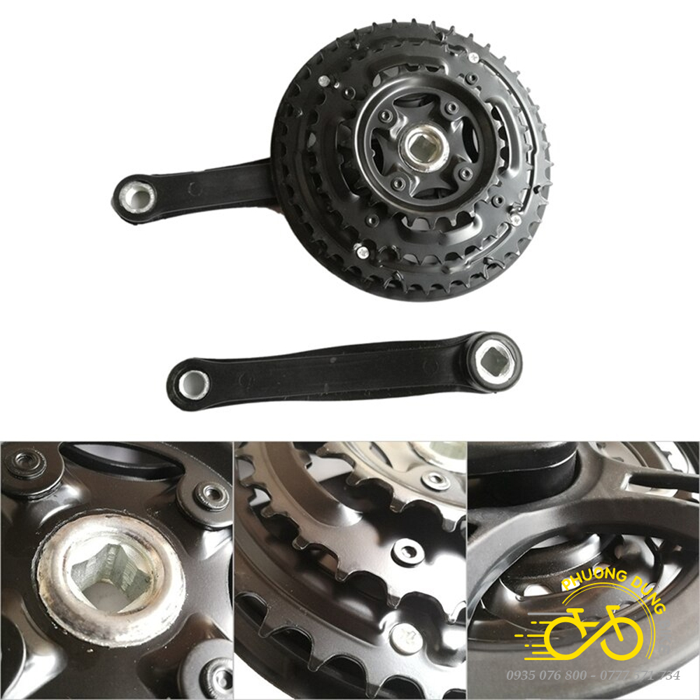 Đùi đĩa (Giò dĩa) xe đạp 3 Tầng 24-34-42T