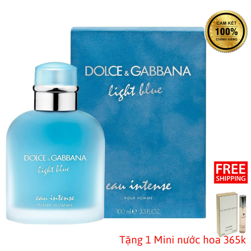 Nước hoa Nam cao cấp Nước Hoa Dolce & Gabbana Light Blue Eau Intense 100ML  