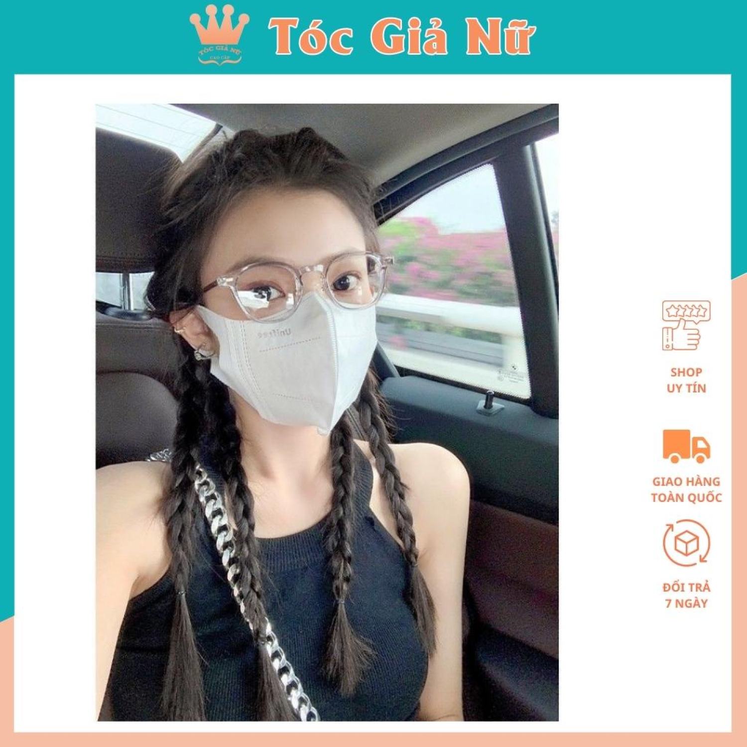 Tóc giả dây cột tóc con rít dai 60cm mẫu mới