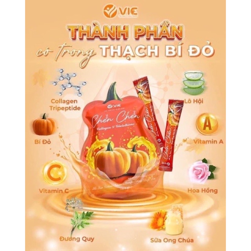 Thạch bí đỏ chen chen hộp 8 gói