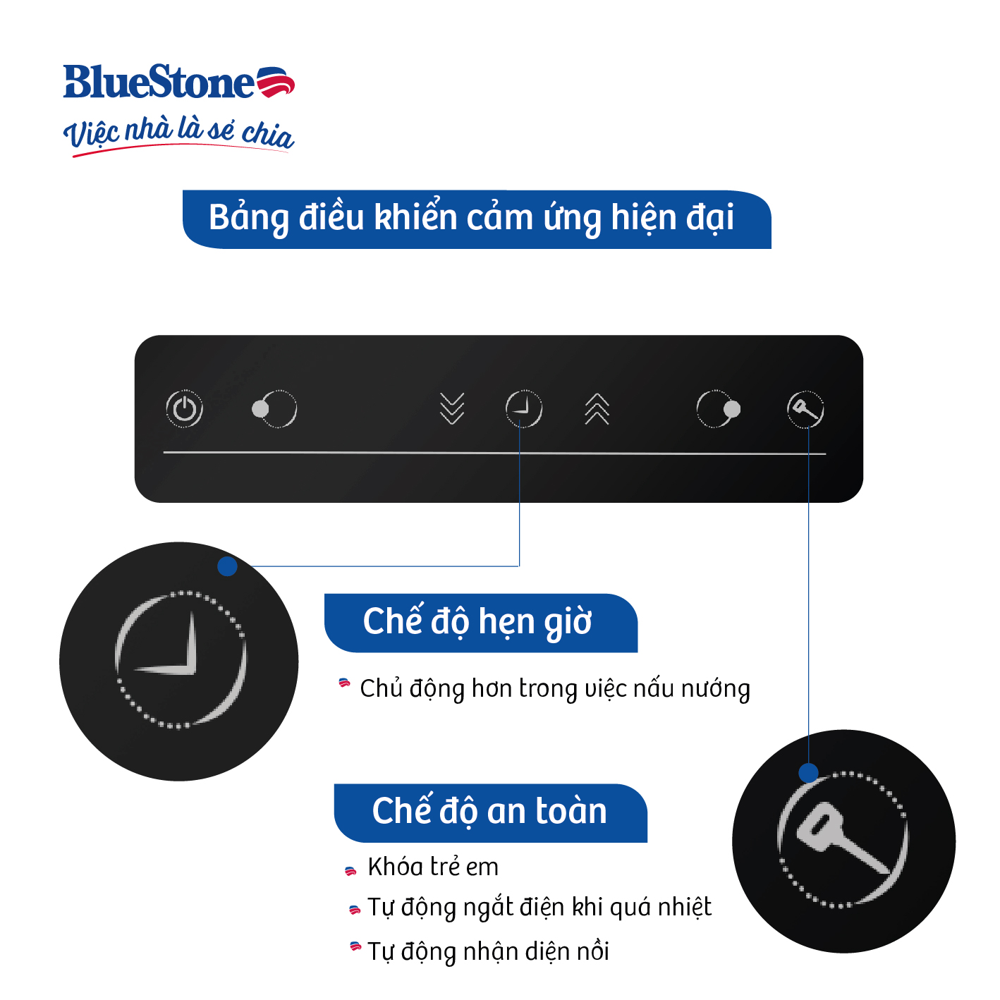 [Trả Góp 0%]- Bếp Từ Đôi BlueStone ICB-6835 5200W - [Miễn Phí lắp đặt HCM, HN, Bình Dương, Đăk Lăk, Bắc Ninh, Bắc Giang]