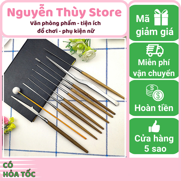 Hộp 10 cây ráy tai chuyên nghiệp tiện lợi và chất lượng ✔️ bộ ráy tai cao cấp ✔️ bộ ráy tai inox ✔️ bộ lấy ráy tai ✔️ bộ dụng cụ lấy ráy tai ✔️bộ lấy ráy tai 10 món ✔️ Nguyễn Thùy Store