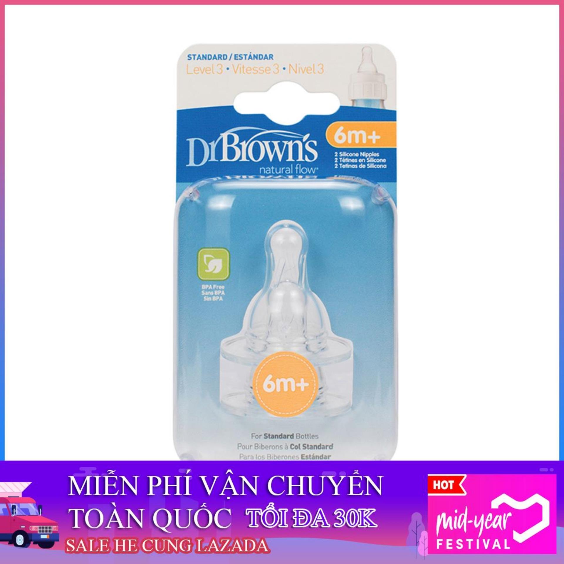 Hộp 2 núm ty bình sữa AVENT Classic size 4 (>6th)