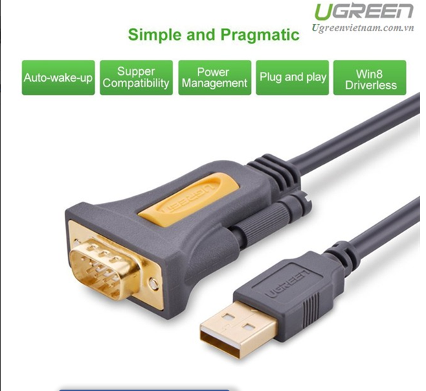 [HCM]Cáp USB to Com Chính Hãng Ugreen CR104 Cao cấp