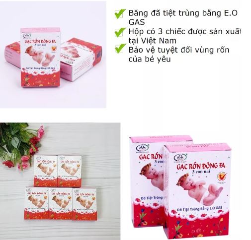ĐỒ DÙNG SƠ SINH GẠC RỐN ĐÔNG FA HỘP 3 CHIẾC