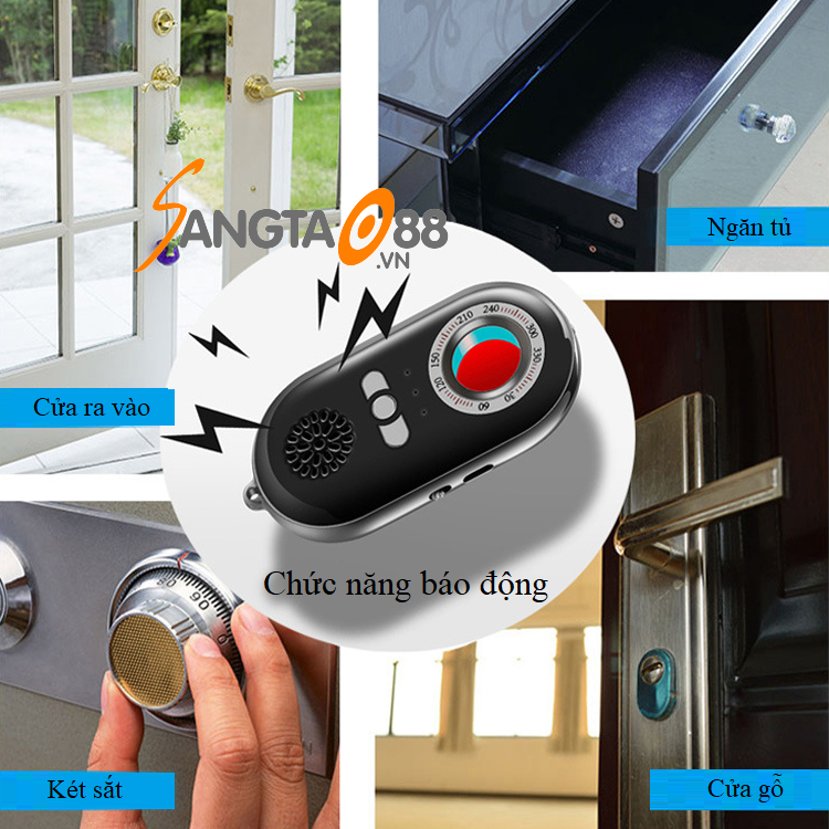 Máy dò camera kiêm báo động chống trộm K98 ( báo động rung cao cấp )
