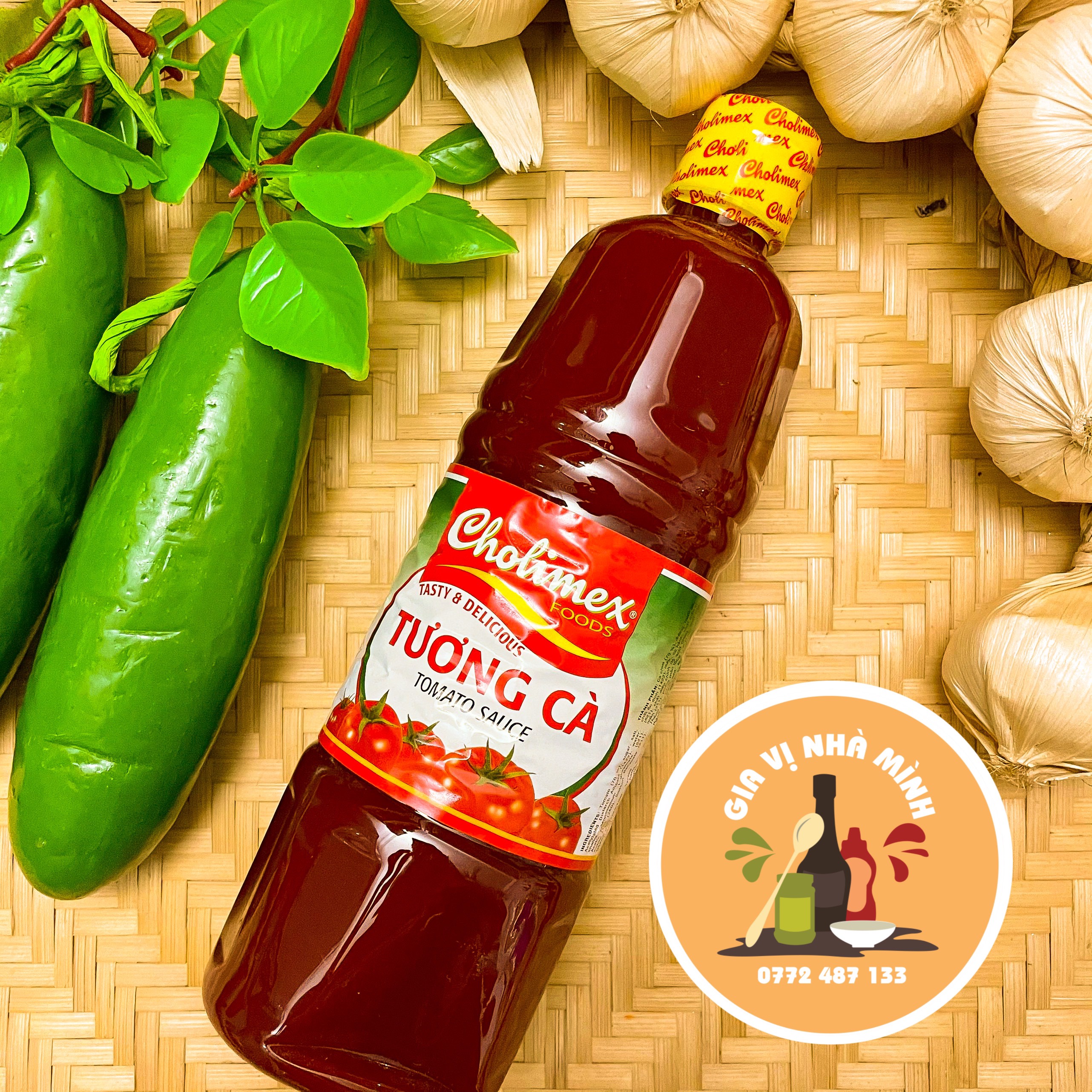 Tương cà cholimex chai trọng lượng 830gr