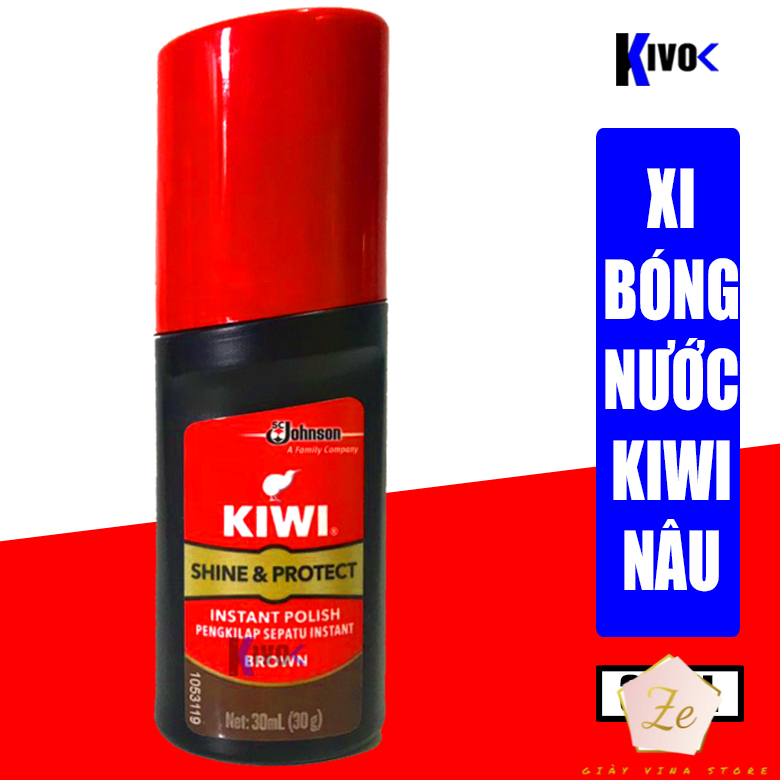 Xi đánh giày màu nâu dạng nước kiwi 30ml