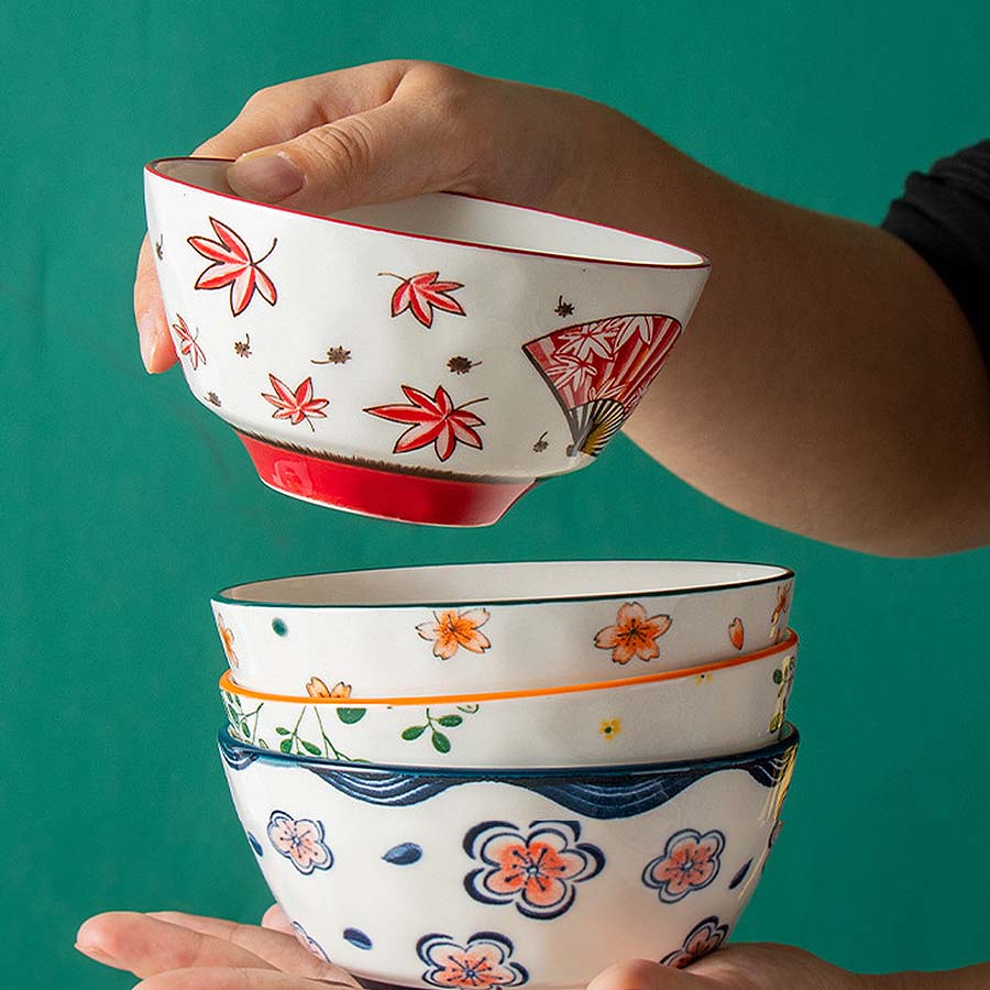 Bát Ăn Cơm Bằng Sứ, Bát Sứ Phong Cách Nhật Bản BAT050