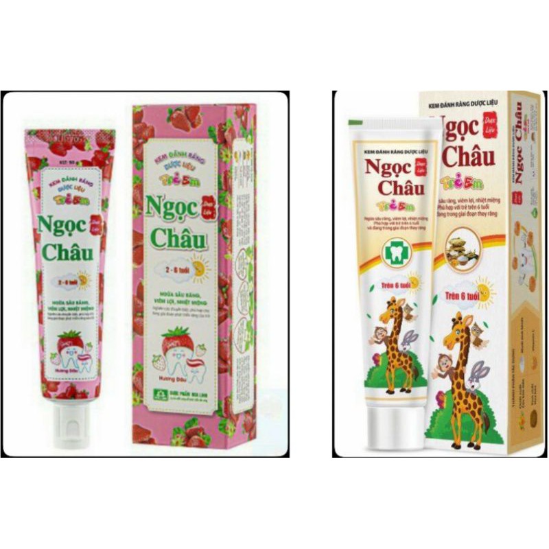 Kem đánh răng Ngọc Châu trẻ em 70g